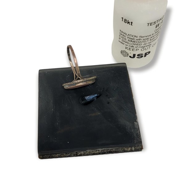 Vintage Pink Opal 925 Silver Oval Ring - Picture 9 of 11